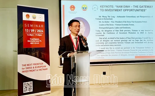 Nam Định xúc tiến đầu tư tại Thụy Sĩ và châu Âu