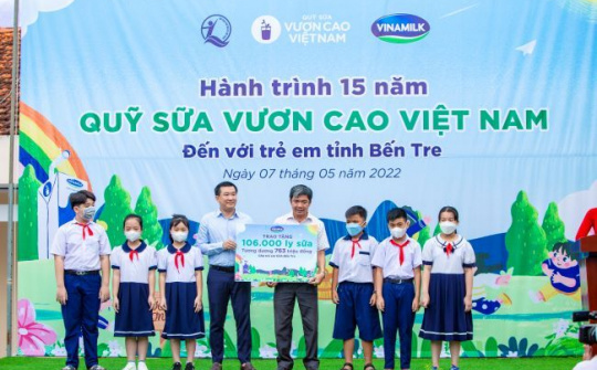 Vinamilk khởi động hành trình năm thứ 15 Quỹ sữa Vươn cao Việt Nam tại nhiều địa phương