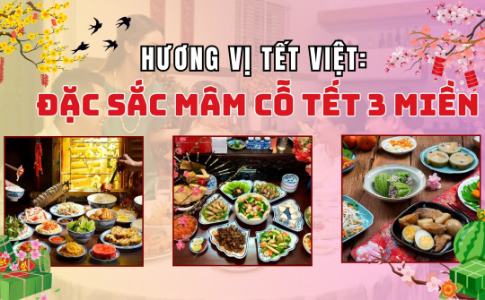 Hương vị tết Việt: Đặc sắc mâm cỗ Tết 3 miền