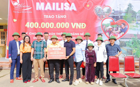 Thẩm mỹ viện Mailisa lan tỏa yêu thương đến bà con vùng lũ xã Lam Thành, Nghệ An