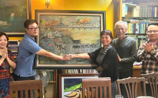 Bức tranh "Hà Nội  - Ngày đầu khởi chiến" của Bàng Sĩ Nguyên chu du tới Berlin