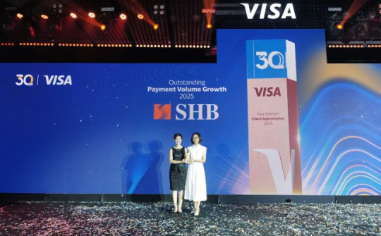 SHB lần thứ hai được VISA vinh danh “Ngôi sao tăng trưởng thẻ năm 2025”