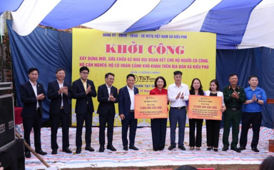 T&T Group tài trợ 13 tỷ đồng xây Nhà Đại đoàn kết và hệ thống camera an ninh tại xã Kiều Phú - Hà Nội