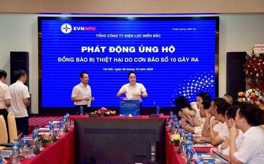 EVNNPC ủng hộ 10 tỷ đồng giúp các địa phương khắc phục thiệt hại sau bão số 10