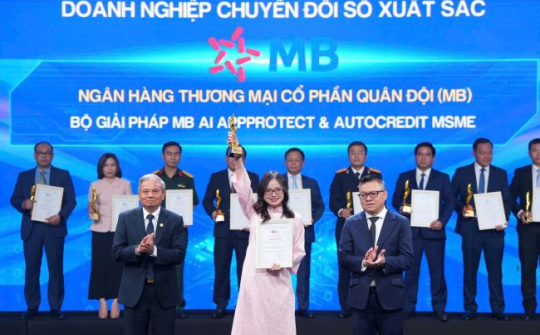 MB được vinh danh tại Giải thưởng Chuyển đổi số Việt Nam 2025 với bộ giải pháp công nghệ tiên phong