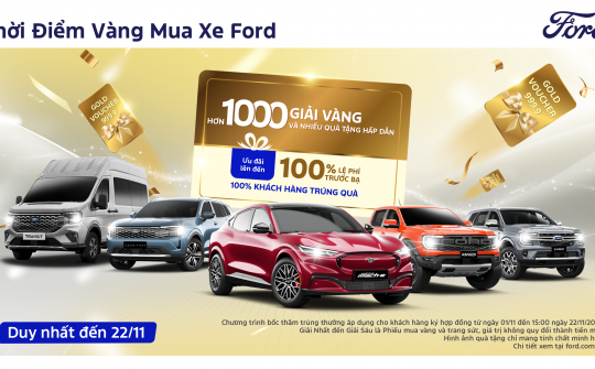 Ford Việt Nam tri ân khách hàng với chương trình “Thời điểm vàng mua xe”, tổng giá trị quà tặng hơn 7 tỷ đồng