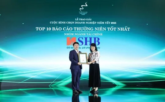 Lần thứ 5, SHB được vinh danh trong TOP 10 doanh nghiệp có Báo cáo thường niên tốt nhất