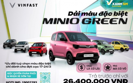 Loạt chính sách “chỉ có 1 lần” khi mua VinFast Minio Green