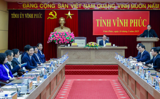 Vĩnh Phúc phải tiên phong, mạnh mẽ, hiệu quả hơn nữa, tự lực, tự cường phát triển nhanh, bền vững