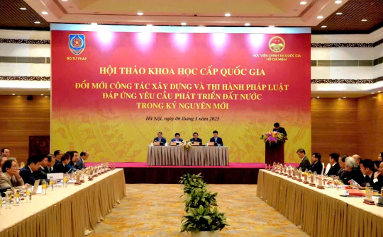 Đổi mới công tác xây dựng và thi hành pháp luật đáp ứng yêu cầu phát triển đất nước trong kỷ nguyên mới