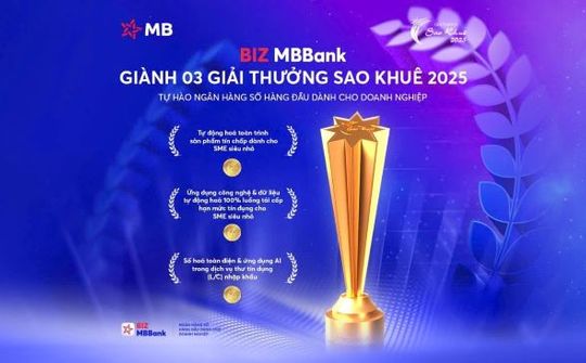 BIZ MBBank giành 3 giải Sao Khuê nhờ công nghệ AI và dữ liệu lớn