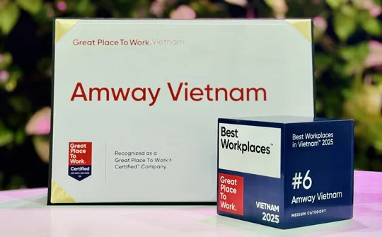 Amway Việt Nam đứng Top 6 'Nơi làm việc xuất sắc hàng đầu Việt Nam 2025'