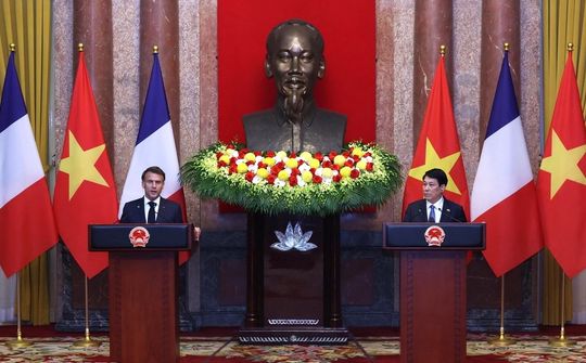Chủ tịch nước Lương Cường và Tổng thống Pháp gặp gỡ báo chí