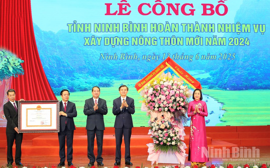 Ninh Bình hoàn thành nhiệm vụ xây dựng nông thôn mới năm 2024