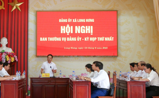 Hưng Hà tổ chức diễn tập mô hình hoạt động chính quyền cấp xã mới tại xã Long Hưng
