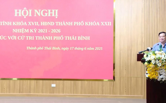Lãnh đạo tỉnh Thái Bình tiếp xúc cử tri thành phố, chuẩn bị cho kỳ họp thứ 10, HĐND tỉnh khóa XVII