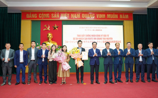 Dự án 375 tỷ đồng của Rooute Inn được cấp phép tại Thái Nguyên