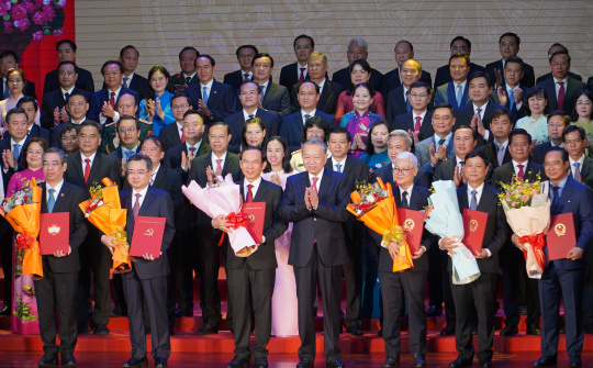 Tổng Bí thư Tô Lâm dự Lễ công bố các Nghị quyết, Quyết định về sáp nhập đơn vị hành chính tại Thành phố Hồ Chí Minh