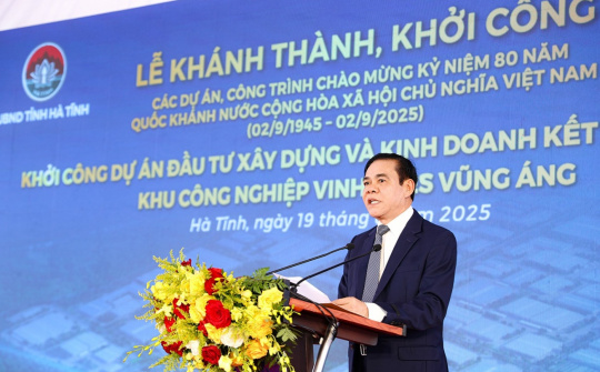 Hà Tĩnh khởi công 3 dự án chào mừng 80 năm Quốc khánh