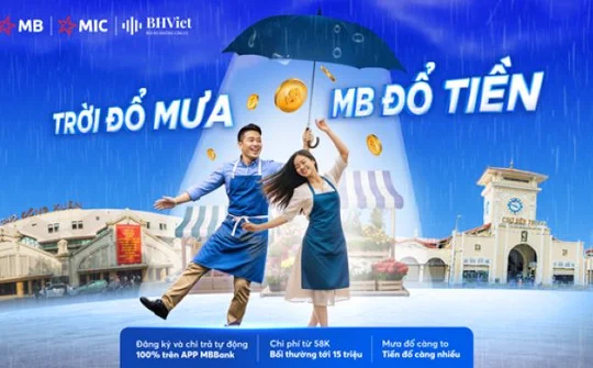 MB ra mắt gói bảo hiểm thời tiết theo chỉ số lượng mưa