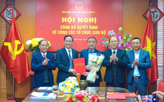 Viện Chính sách, Pháp luật và Quản lý tổ chức Hội nghị công bố quyết định về công tác tổ chức cán bộ