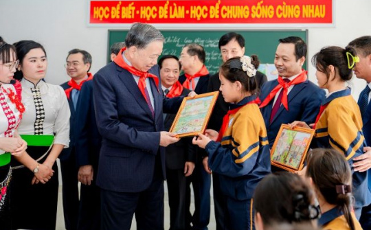 Tổng Bí thư Tô Lâm dự khánh thành trường nội trú 5 sao vùng biên giới do Sun Group đồng hành
