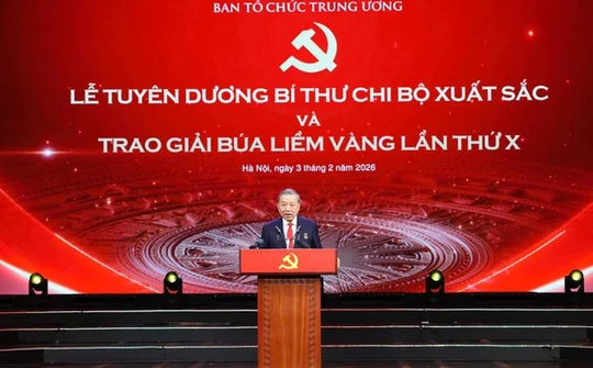 Phát biểu của Tổng Bí thư Tô Lâm tại lễ tuyên dương Bí thư chi bộ xuất sắc và trao giải Búa liềm Vàng