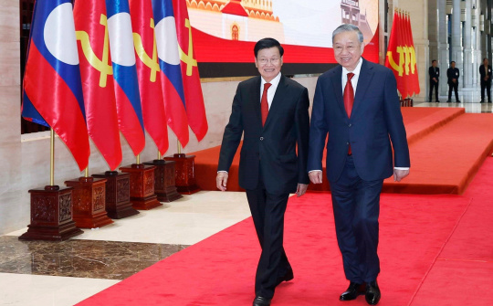 Tổng Bí thư Tô Lâm kết thúc tốt đẹp chuyến thăm cấp Nhà nước tới Lào