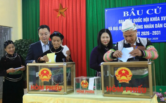 Lào Cai dẫn đầu cả nước về tỷ lệ cử tri đi bầu