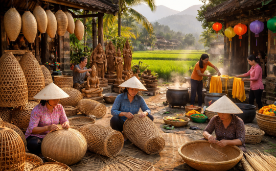 Phát triển bền vững nghề truyền thống trong xây dựng kinh tế nông thôn gắn với bảo tồn bản sắc văn hóa