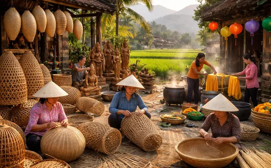 Phát triển bền vững nghề truyền thống trong xây dựng kinh tế nông thôn gắn với bảo tồn bản sắc văn hóa