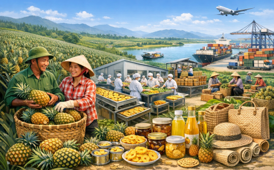 Phát triển chuỗi giá trị từ cây dứa: Đòn bẩy nâng tầm kinh tế hợp tác và nông sản Việt