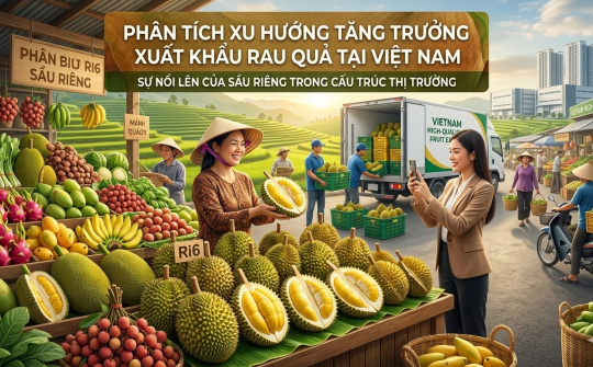 Phân tích xu hướng tăng trưởng xuất khẩu rau quả tại Việt Nam : Sự nổi lên của sầu riêng trong cấu trúc thị trường