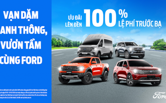 Ford Việt Nam triển khai “Vạn dặm hanh thông”, hỗ trợ tới 100% lệ phí trước bạ