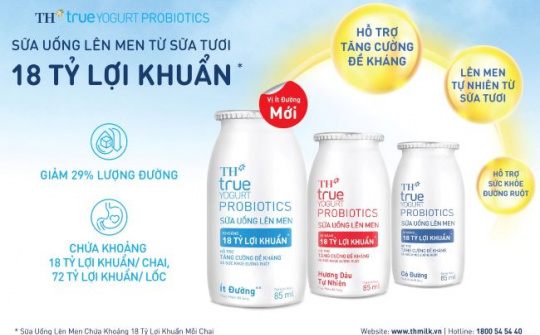 TH phát triển dòng sữa uống lên men theo xu hướng tiêu dùng lành mạnh