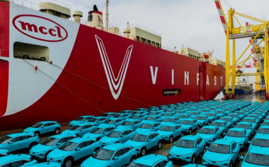 VinFast cán mốc chuyến tàu thứ 38: Hơn 5.000 xe điện tiếp tục vươn ra thị trường quốc tế