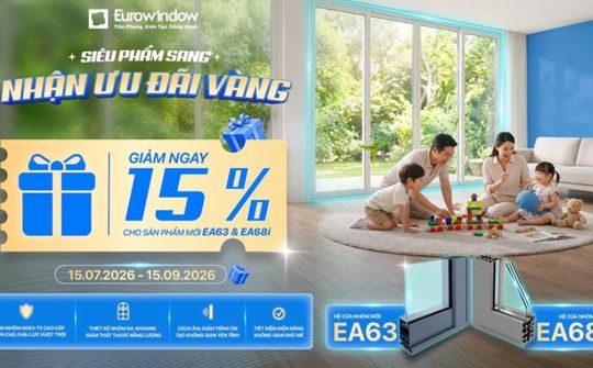 EA63 – Hệ nhôm thế hệ mới dành cho những công trình đề cao tính bền vững