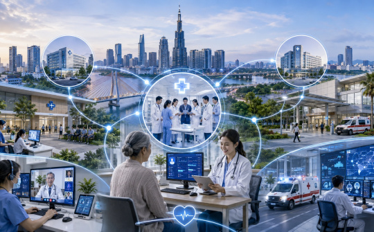 Xây dựng hệ thống y tế đa tầng, đa cực, đa trung tâm: hướng đi mới trong quản trị hệ thống y tế của siêu đô thị