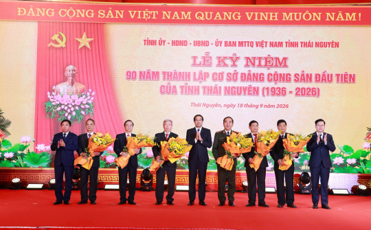 Thái Nguyên kỷ niệm 90 năm thành lập cơ sở Đảng Cộng sản đầu tiên của tỉnh