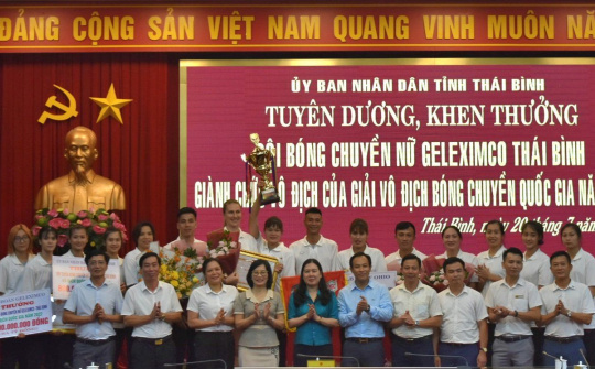 Vô địch Giải bóng chuyền quốc gia, Geleximco Thái Bình được thưởng gần 4 tỷ đồng