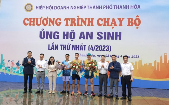 Hiệp hội Doanh nghiệp Thành Phố Thanh Hóa chạy bộ ủng hộ an sinh năm 2023