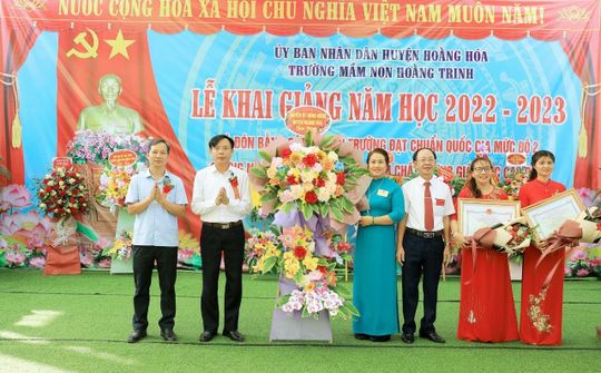 Trường Mầm non Hoằng Trinh: Xứng đáng trường đạt chuẩn quốc gia mức độ 2