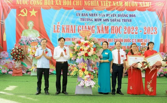 Trường Mầm non Hoằng Trinh: Xứng đáng trường đạt chuẩn quốc gia mức độ 2