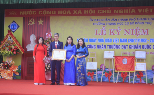 TP Thanh Hoá có trường THCS đạt chuẩn quốc gia mức độ 2 đầu tiên