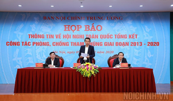 Ban Nội chính thông tin về Hội nghị toàn quốc tổng kết công tác phòng, chống tham nhũng