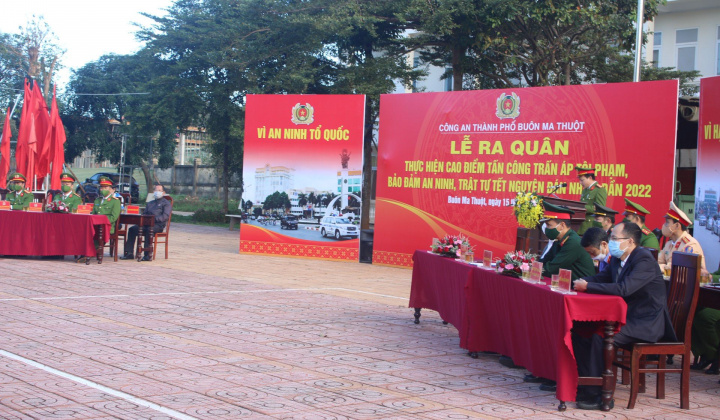 Công an TP Buôn Ma Thuột: Ra quân thực hiện cao điểm tấn công trấn áp tội phạm, bảo đảm ANTT Tết Nguyên đán 2022