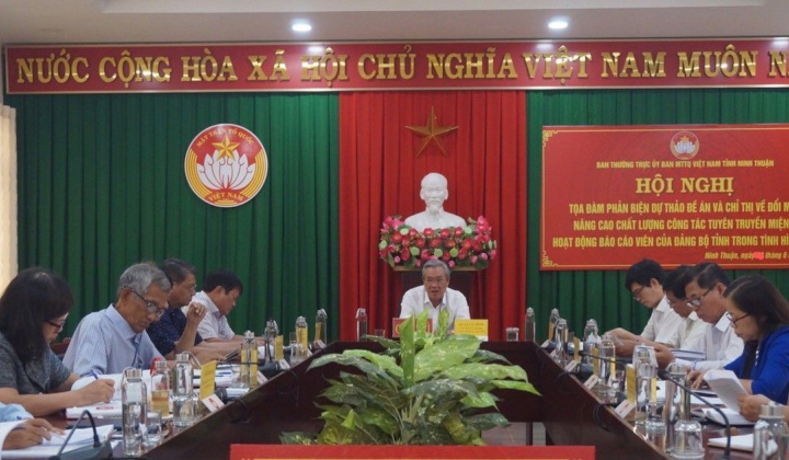 Tỉnh ủy Ninh Thuận: Tọa đàm, nâng cao công tác tuyên truyền miệng, hoạt động báo cáo viên