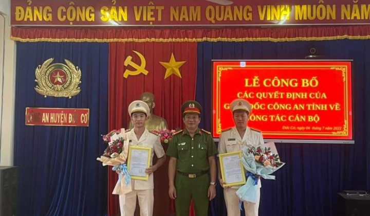 Công an Gia Lai công bố công tác cán bộ tại huyện Đức Cơ