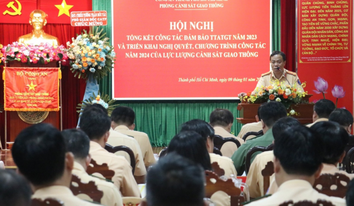 Phòng CSGT, CA TP.HCM: Tổng kết công tác đảm bảo TTATGT năm 2023, triển khai Nghị quyết, Chương trình công tác năm 2024