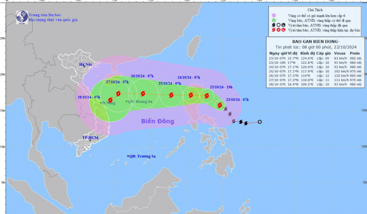 Bão Trà Mi vào Biển Đông, Quảng Nam lên phương án chống bão